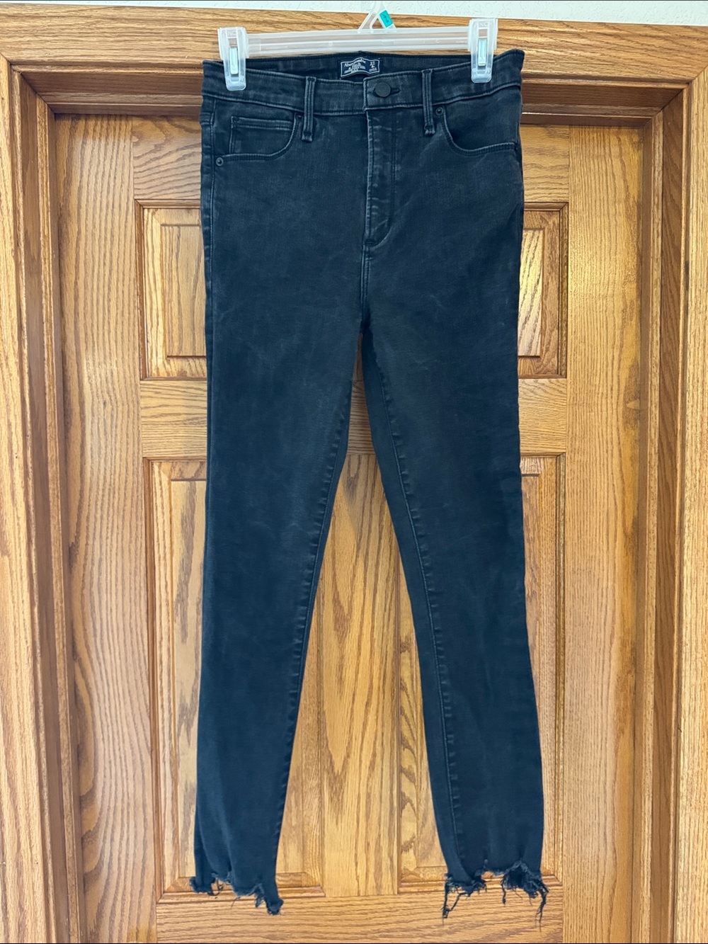 Abercrombie & Fitch Charcoal High-Rise Skinny Jeans